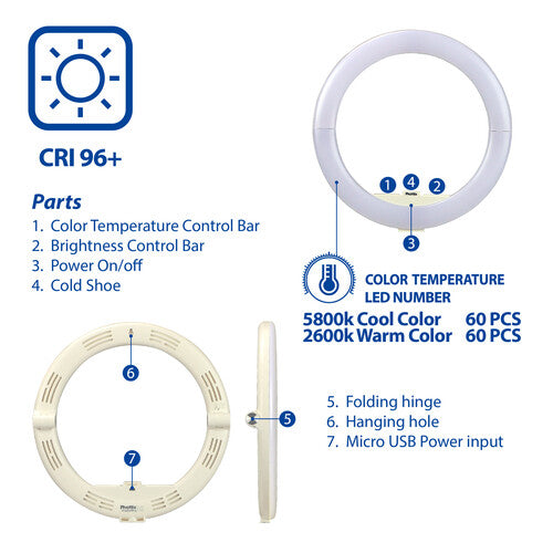 Phottix Nuada Ring 10 LED Light Go Kit