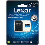 Lexar 512GB High-Performance 633x microSDHC™ UHS-I With Adapter