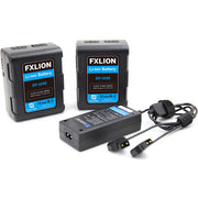 Fxlion BP-M98-KA Dual Square Compact Battery &amp; Charger Kit (98Wh, V-Mount)