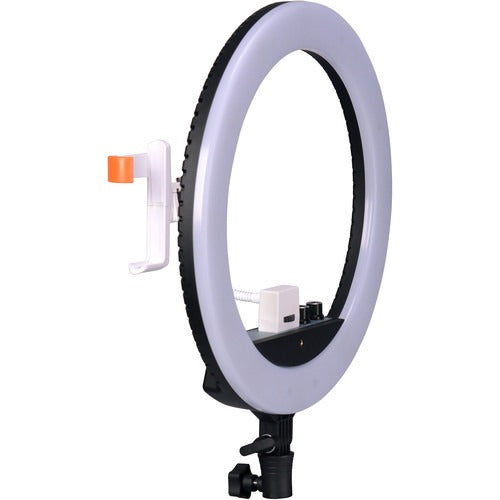 NANGUANG RING LIGHT V24C WITH MIRROR &amp; BRACKET BLACK