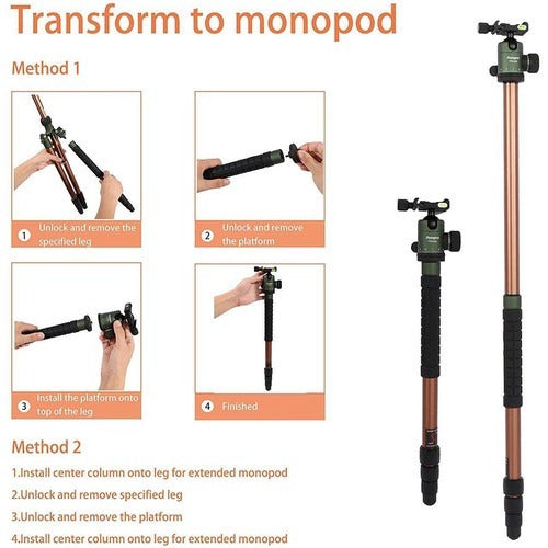 Fotopro X-GO Chameleon Tripod Kit with FPH-52Q Ball Head (Bronze with Matte Black)