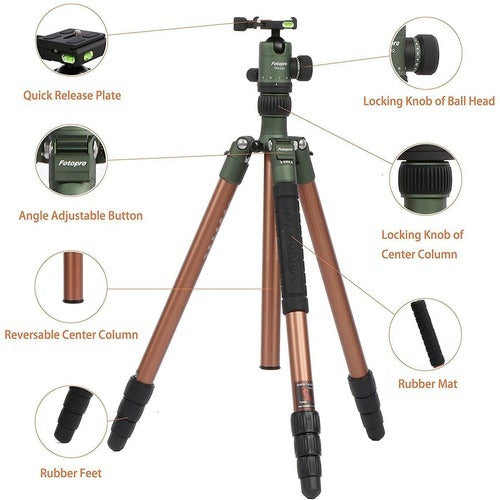FOTOPRO X-GO GECKO E TRIPOD WITH FPH-42Q HEAD