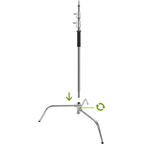 GVM C330 Turtle Base C-Stand &amp; Grip Arm Kit (10.5', Chrome)