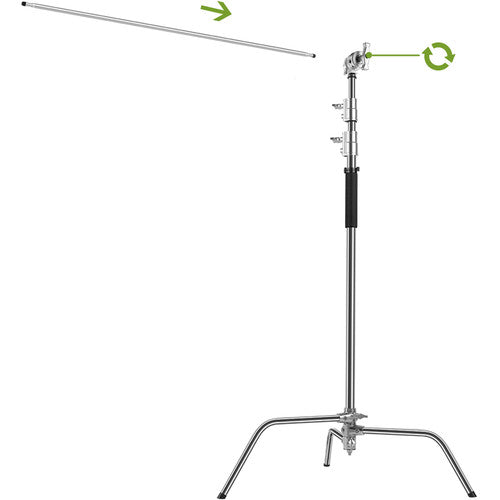 GVM C330 Turtle Base C-Stand &amp; Grip Arm Kit (10.5', Chrome)