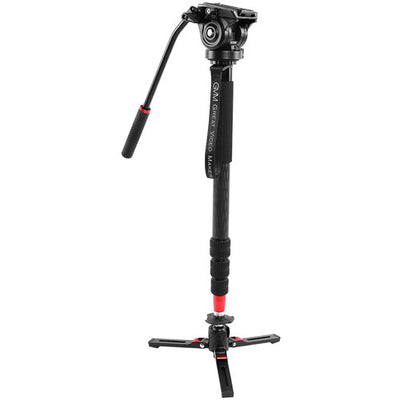 GVM G169 CARBON FIBER 4-Section Monopod with Video Fluid Head