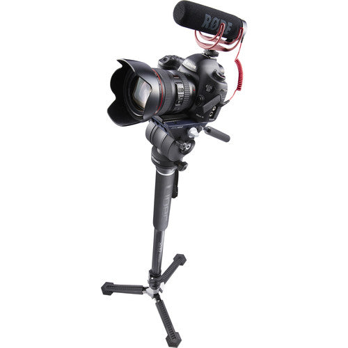 Libec Hands-Free Monopod Kit with TH-X Pan-and-Tilt Video Head and Bowl Clamp