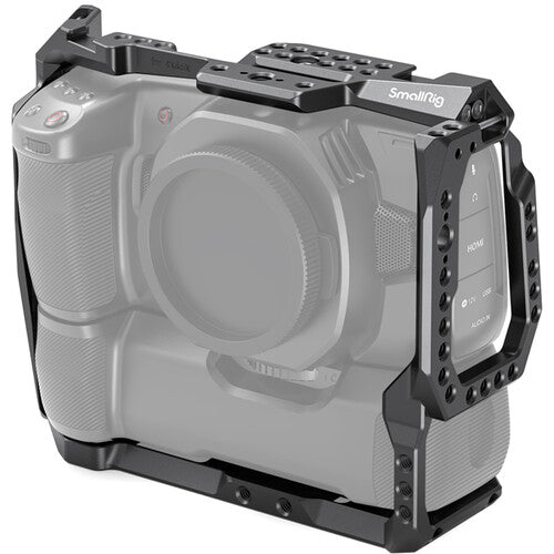 SMALLRIG CAMERA CAGE FOR BMPCC 4K &amp; 6K WITH BATTERY GRIP ATTACHED 2765