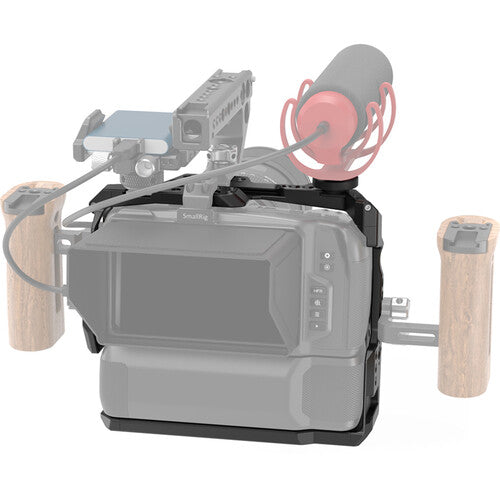 SMALLRIG CAMERA CAGE FOR BMPCC 4K &amp; 6K WITH BATTERY GRIP ATTACHED 2765
