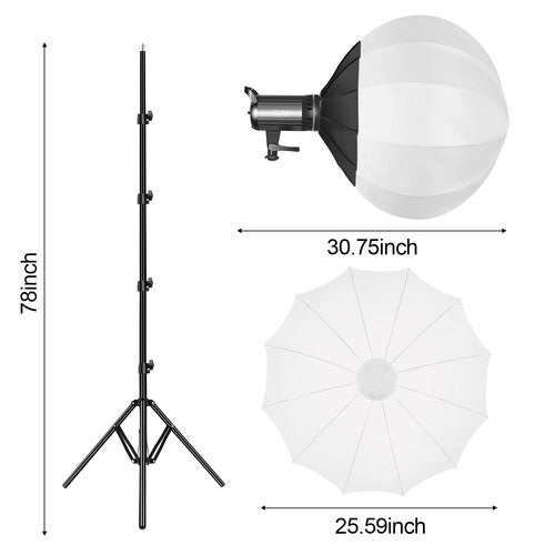 GVM G100W Bi-Color LED Video Light Kit  with Lantern Softbox