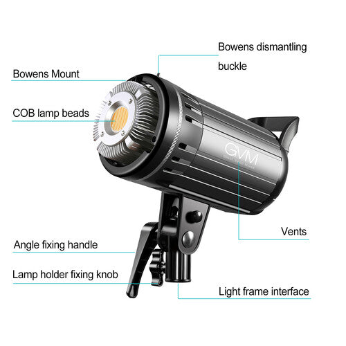 GVM G100W Bi-Color LED Video Light Kit  with Lantern Softbox