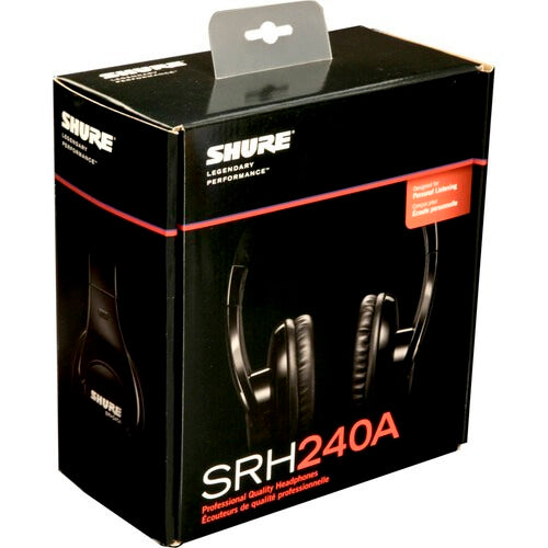 Shure SRH240A Closed-Back Over-Ear Headphones (New Packaging)