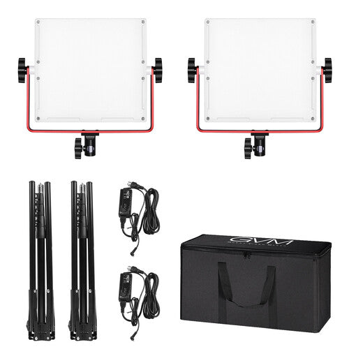 GVM RGB LED Soft Video Light Panel Kit R50R288-2L