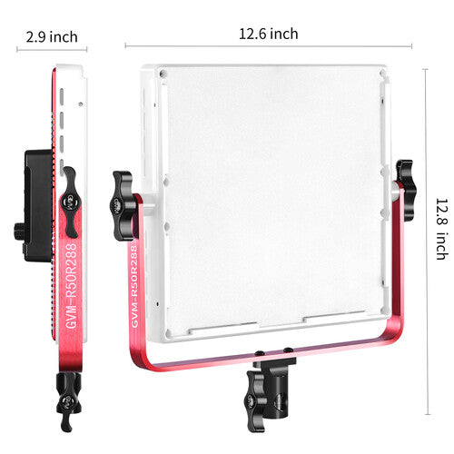 GVM RGB LED Soft Video Light Panel Kit R50R288-2L
