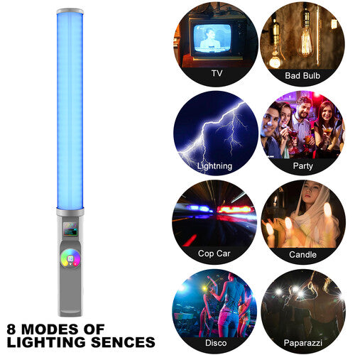GVM RGB T20R LED Bi-Color Video Light Wand