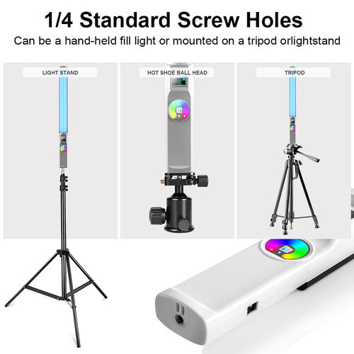 GVM RGB T20R LED Bi-Color Video Light Wand
