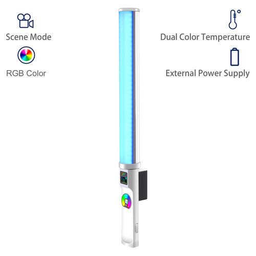 GVM RGB T20R LED Bi-Color Video Light Wand