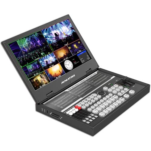 AVMATRIX PVS0615U Portable 6-Channel Switcher with USB Streaming and 15.6" Display