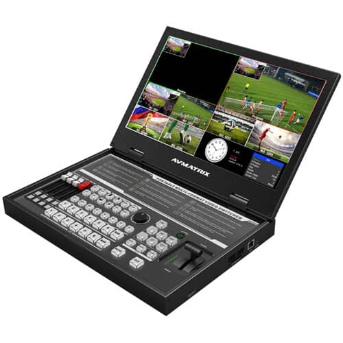 AVMATRIX PVS0615U Portable 6-Channel Switcher with USB Streaming and 15.6" Display