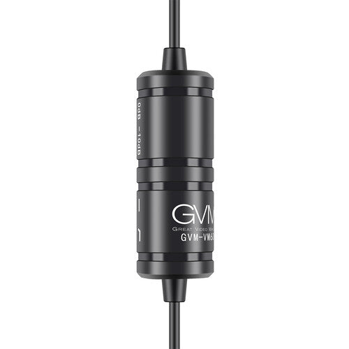 GVM-VM60 Dual Omnidirectional Lavalier Microphone with Lightning Connector for iOS Devices (11.5')