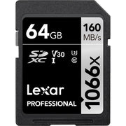 Lexar Professional 1066X SDXC UHS-I Cards (64 GB-1 TB) - 64 GB