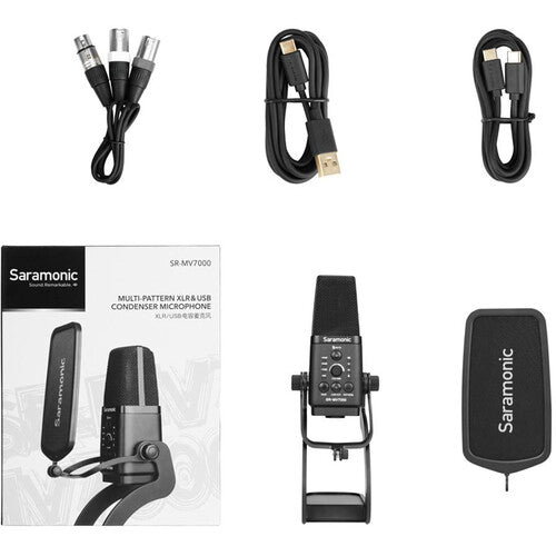 Saramonic SR-MV7000 Large-Diaphragm Multipattern USB/XLR Condenser Microphone