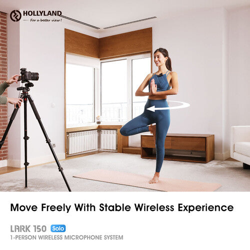 Hollyland LARK 150 Solo Wireless Microphone System (2.4 GHz, Black)