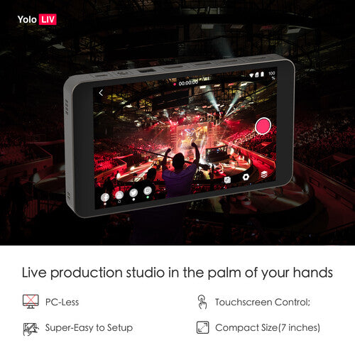 YoloLiv YoloBox Portable All-in-One Multi-Camera Live Streaming Encoder, Switcher, Monitor, and Recorder