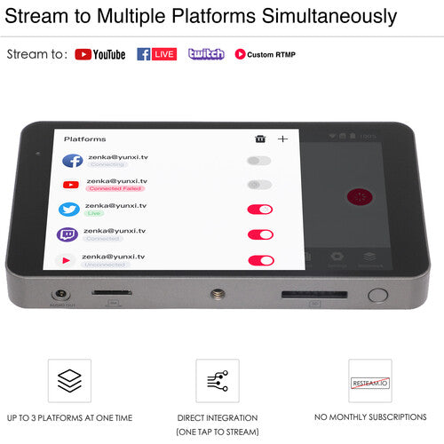 YoloLiv YoloBox Portable All-in-One Multi-Camera Live Streaming Encoder, Switcher, Monitor, and Recorder