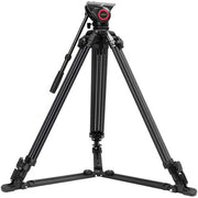 GVM 7017D Aluminum Video Tripod with Fluid Head System
