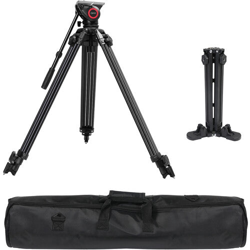 GVM 7017D Aluminum Video Tripod with Fluid Head System