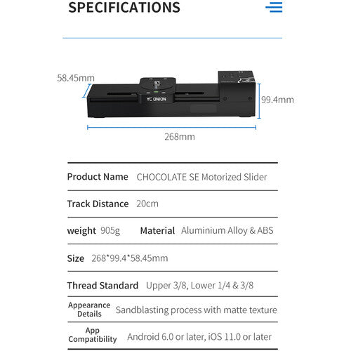 YC Onion Chocolate SE Motorized Slider