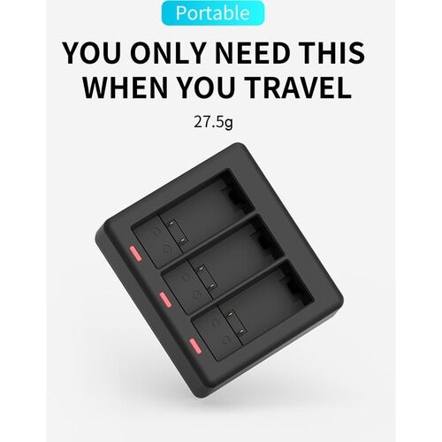 TELESIN GP-BCG-902 3-CHANNEL TRIPLLE BATTERY CHARGER FOR GOPRO HERO 9