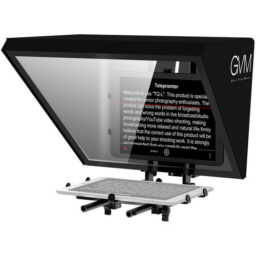 GVM TQ-L Teleprompter for Tablets and Smartphones with Bluetooth Remote and App