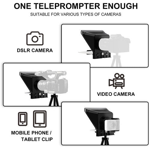 GVM Teleprompter TQ-S for Tablets and Smartphones with Bluetooth Remote &amp; App