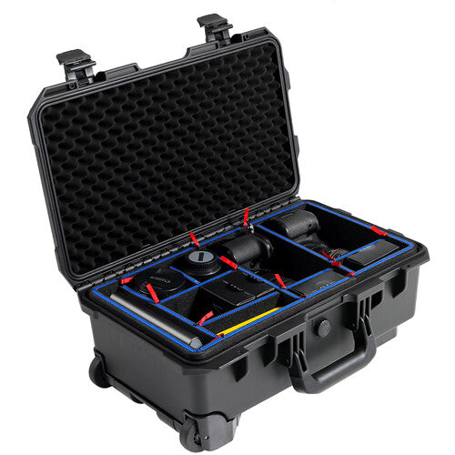 GVM QX26 WHEELED HARD CASE WITH DIVIDER INSERT BLK
