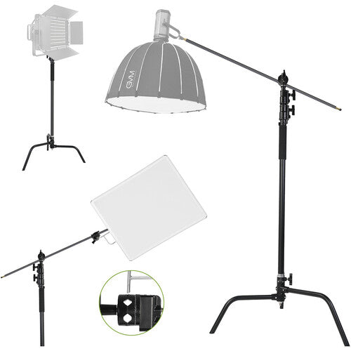 GVM C320 Turtle Base C-Stand &amp; Grip Arm Kit (10.5', Black)