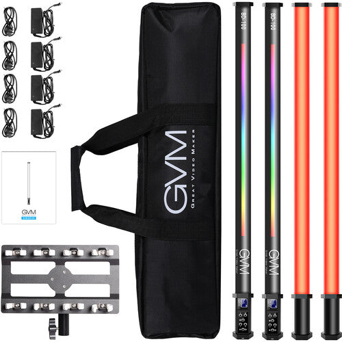 GVM BD100 LED Stick / RGB Wand 4-Light Kit with Bracket