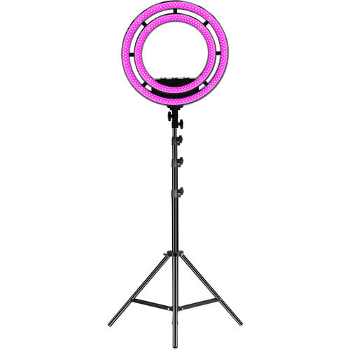 GVM RGB LED Soft Double Ring Light Kit (18")