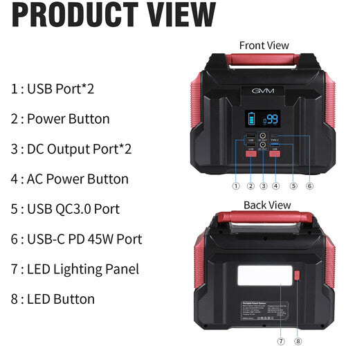 GVM H300W Portable Power Station