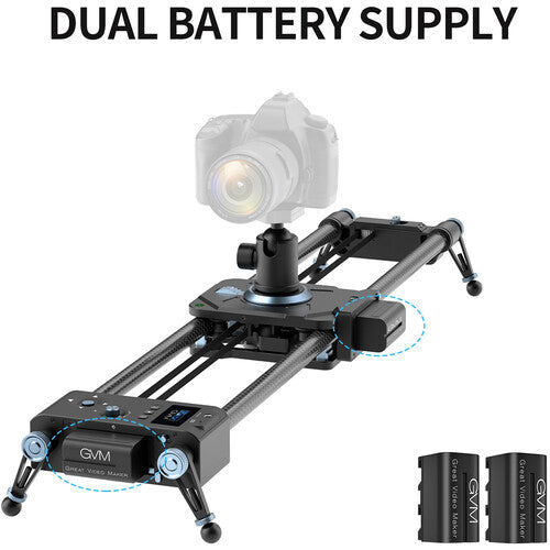 GVM Professional Brushless 2-Axis Carbon Fiber Motorized Camera Slider (32")