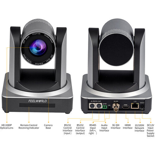 FeelWorld SDI/HDMI PoE PTZ Camera with 20x Optical Zoom
