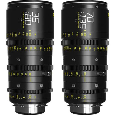 DZOFilm Catta Ace FF 35-80 and 70-135mm T2.9 Zoom Lens Bundle (PL/EF, Black)