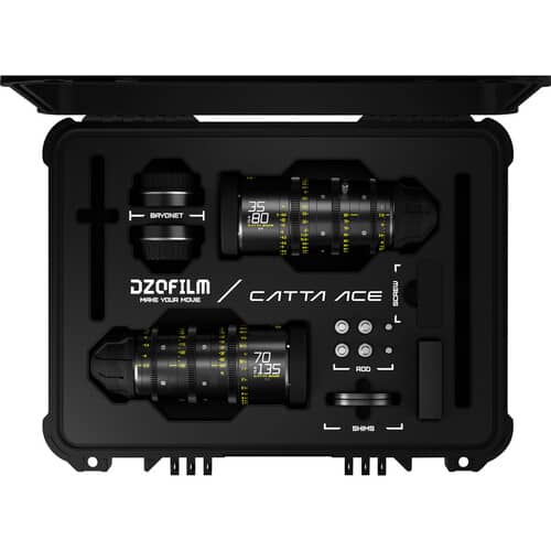 DZOFilm Catta Ace FF 35-80 and 70-135mm T2.9 Zoom Lens Bundle (PL/EF, Black)