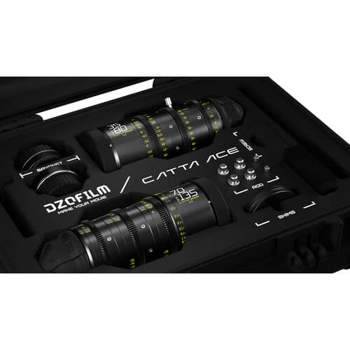 DZOFilm Catta Ace FF 35-80 and 70-135mm T2.9 Zoom Lens Bundle (PL/EF, Black)