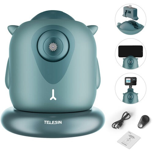 TELESIN NEW 360 DEGREE SMART FOLLOWING GIMBAL FOR ALL MOUNT CAMERAS GREEN TE-GPYT-002