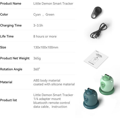TELESIN NEW 360 DEGREE SMART FOLLOWING GIMBAL FOR ALL MOUNT CAMERAS GREEN TE-GPYT-002