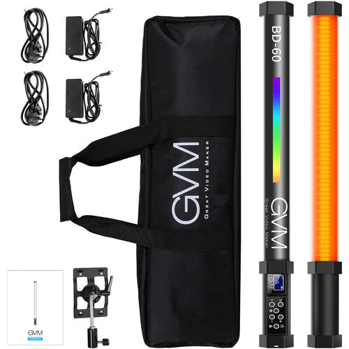 GVM BD-60 RGB LED Light Wand (2-Light Kit)