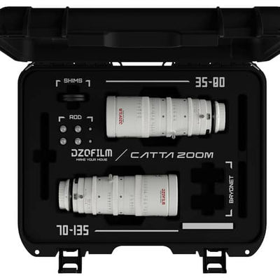 DZOFilm Catta 35-80 and 70-135mm T2.9 E-Mount Cine Zoom 2-Lens Bundle (White)
