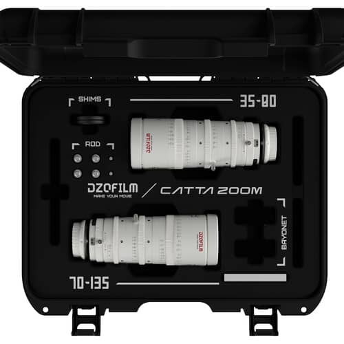 DZOFilm Catta 35-80 and 70-135mm T2.9 E-Mount Cine Zoom 2-Lens Bundle (White)