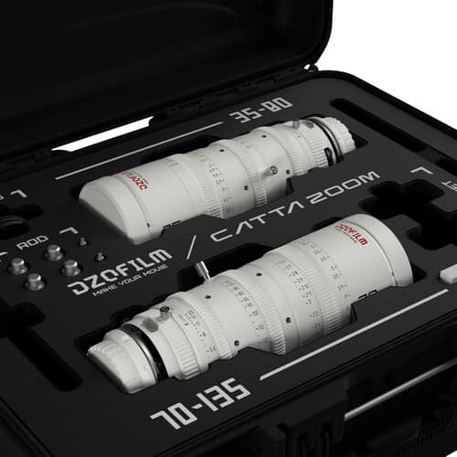 DZOFilm Catta 35-80 and 70-135mm T2.9 E-Mount Cine Zoom 2-Lens Bundle (White)